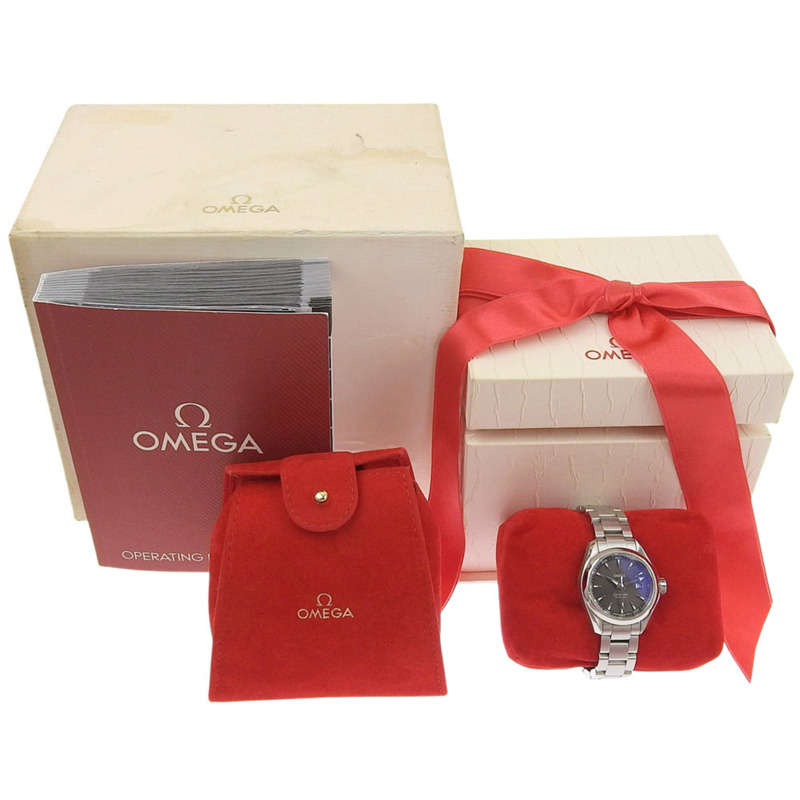 近全新歐米茄海馬系列Aqua Terra日期顯示腕錶，150公尺防水，型號231 10 61 06 001，灰色錶盤，不鏽鋼錶殼，石英機芯，30毫米錶徑-8