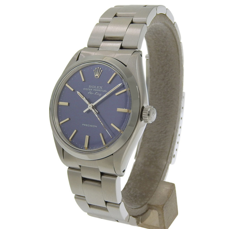 近乎全新的勞力士空中霸王精密型 5500，序號在 66 範圍內（約 1980 年），藍色錶盤，不銹鋼，2025 年 12 月大修。-1
