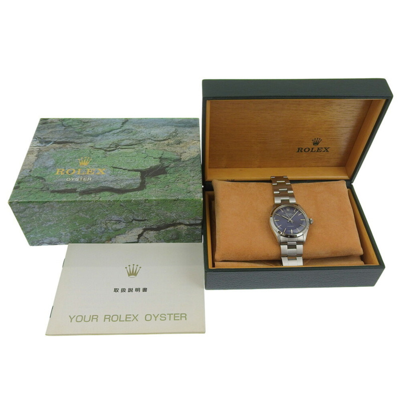 近乎全新的勞力士空中霸王精密型 5500，序號在 66 範圍內（約 1980 年），藍色錶盤，不銹鋼，2025 年 12 月大修。-8