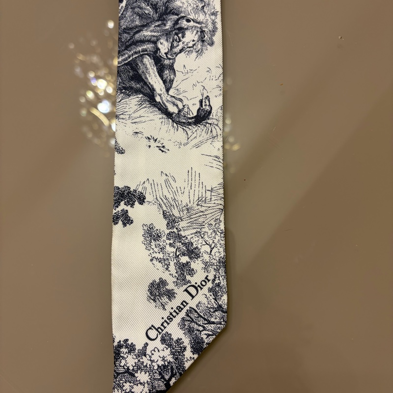 Dior twilly 經典動物圖騰絲巾-3