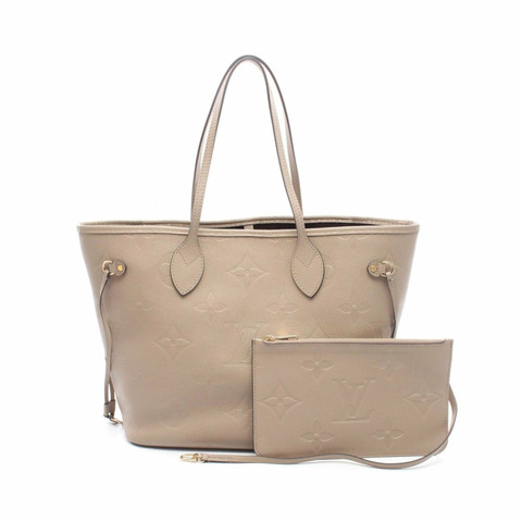 路易威登 Neverfull MM 手提包 皮革 Monogram Empreinte 女士 米色 M45686
