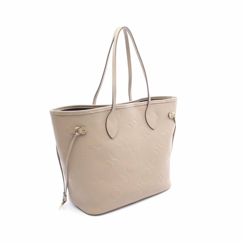路易威登 Neverfull MM 手提包 皮革 Monogram Empreinte 女士 米色 M45686-1