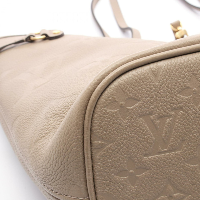 路易威登 Neverfull MM 手提包 皮革 Monogram Empreinte 女士 米色 M45686-4