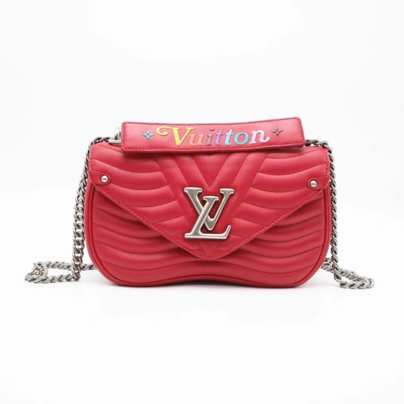 LV NEW WAVE MM 中號鏈條包 彩虹寬手柄25*15*7.5 99新配件塵袋-1