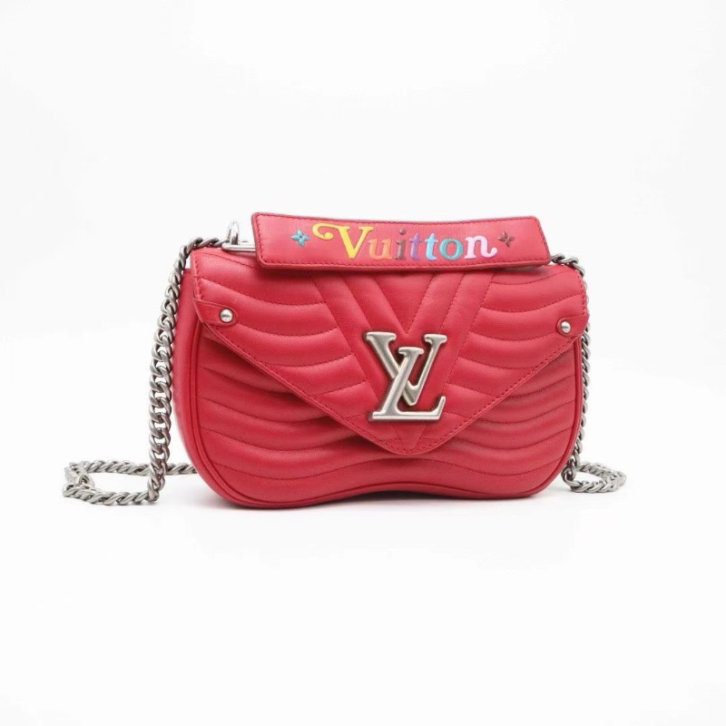 LV NEW WAVE MM 中號鏈條包 彩虹寬手柄25*15*7.5 99新配件塵袋-5