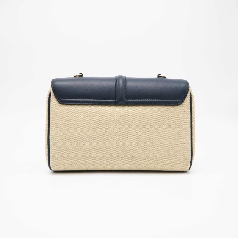 CELINE Soft16 原色帆布拼深海藍25X17X8 99新配件肩帶 紙卡 塵袋-7