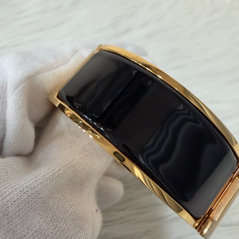 HERMES CLIC H LOGO GM 89黑色 黃金色 中版 琺瑯 手環 手鐲-10