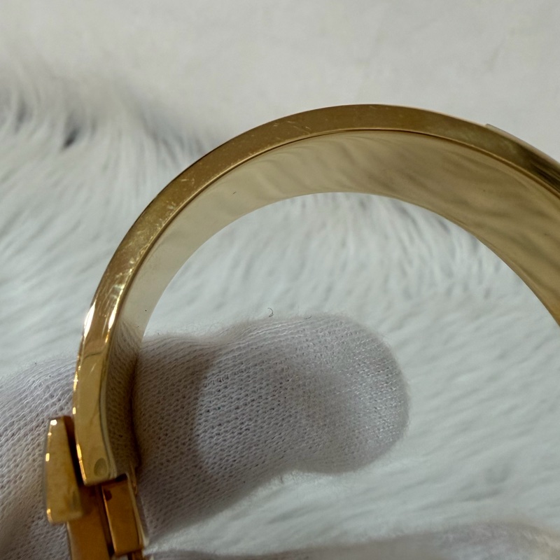 HERMES CLIC H LOGO GM 89黑色 黃金色 中版 琺瑯 手環 手鐲-13