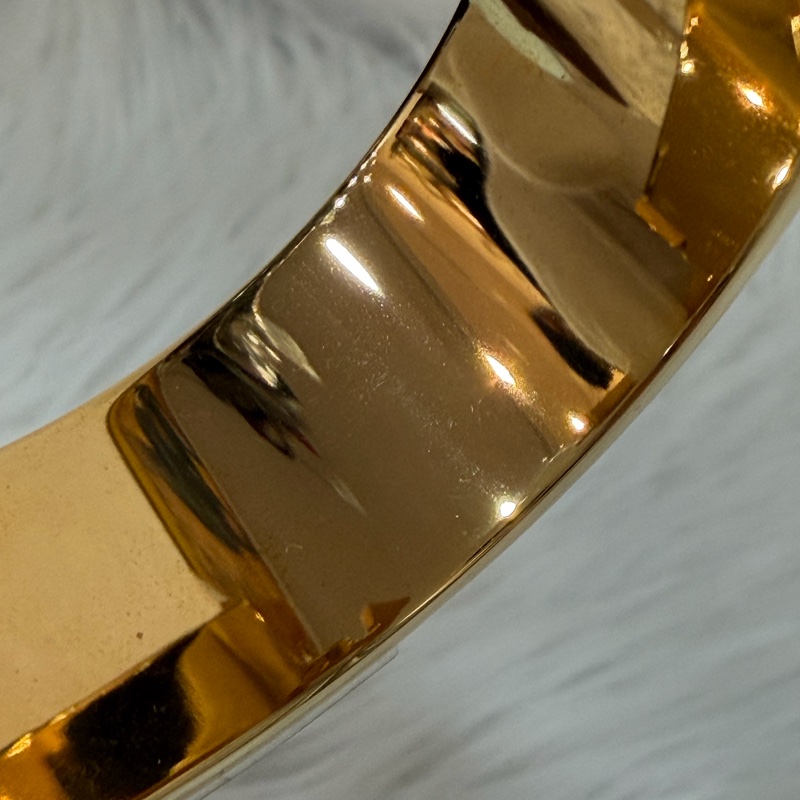 HERMES CLIC H LOGO GM 89黑色 黃金色 中版 琺瑯 手環 手鐲-20