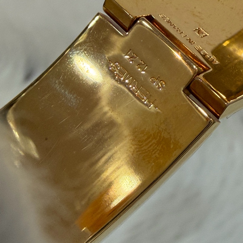 HERMES CLIC H LOGO GM 89黑色 黃金色 中版 琺瑯 手環 手鐲-21