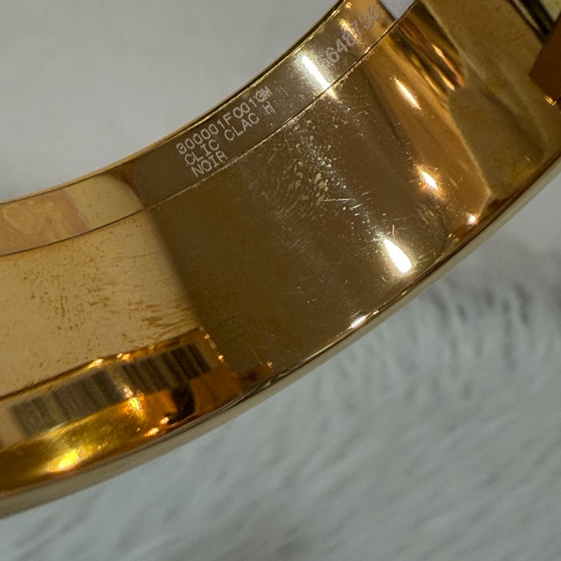 HERMES CLIC H LOGO GM 89黑色 黃金色 中版 琺瑯 手環 手鐲-23
