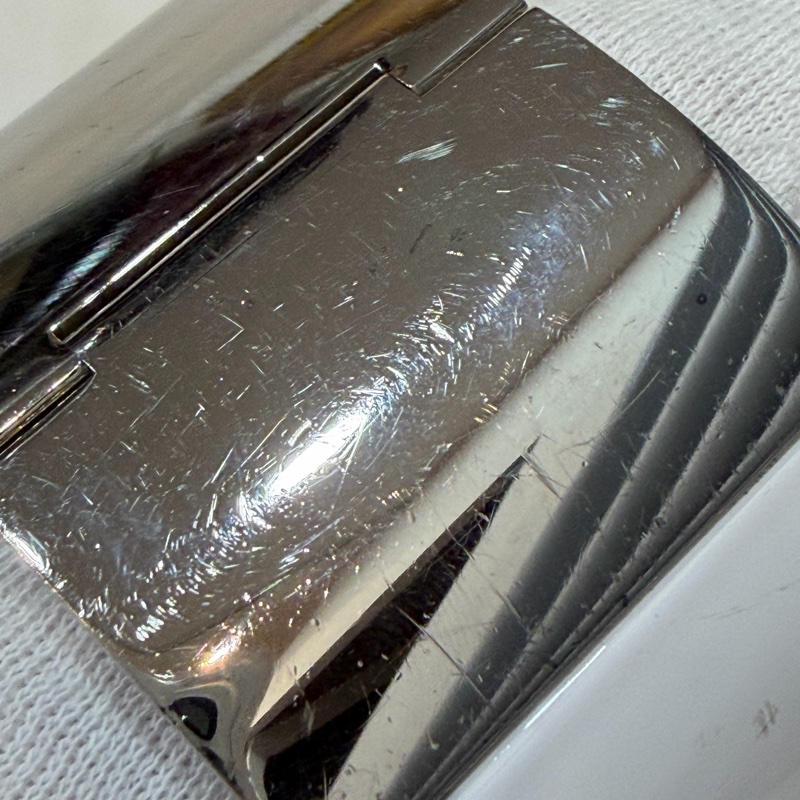 HERMES 銀色 白金色 白 琺瑯 POP H LOGO PM 寬版 手環 手鐲-9