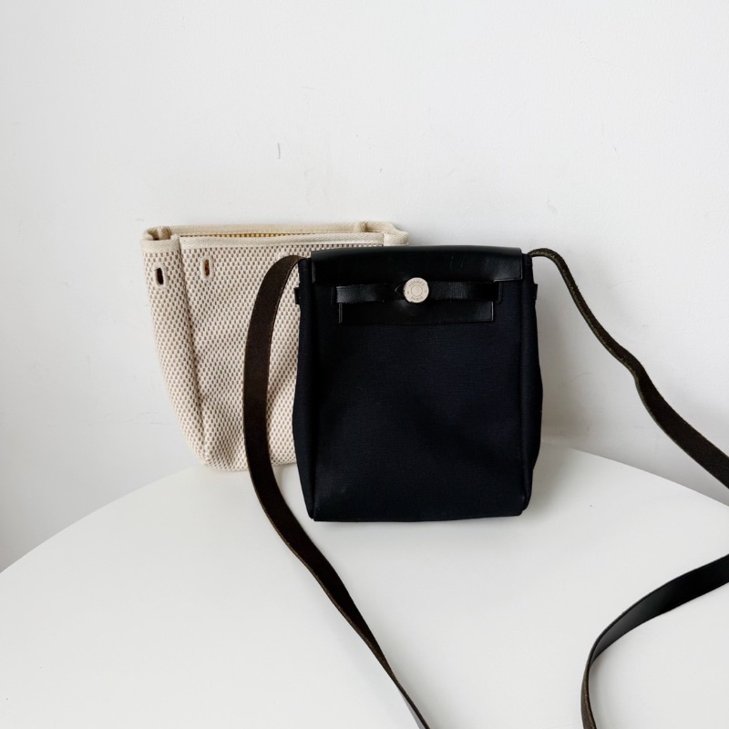 Hermes  mini herbag 肩背斜背包15×21×7cm 98新配件塵袋-1