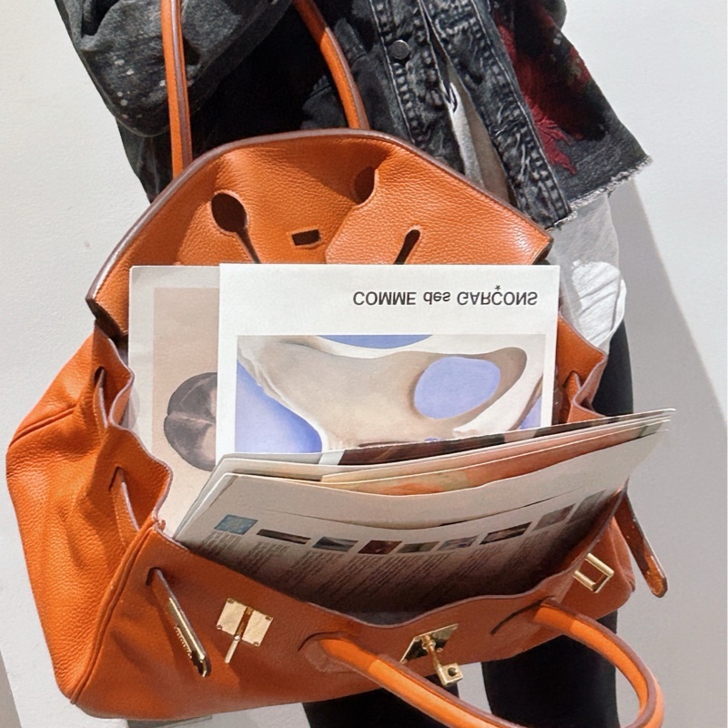 Birkin shoulder 42 93 愛馬仕橙 🍊金扣 太酷啦～。-1