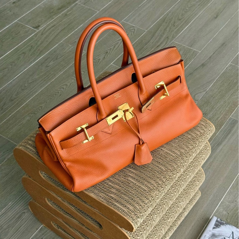 Birkin shoulder 42 93 愛馬仕橙 🍊金扣 太酷啦～。-3
