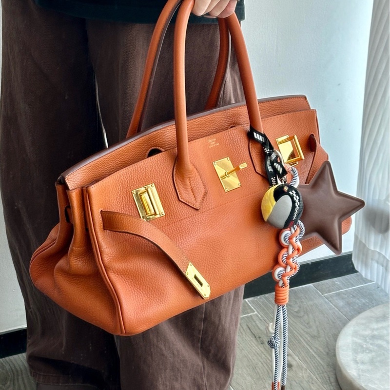 Birkin shoulder 42 93 愛馬仕橙 🍊金扣 太酷啦～。-6