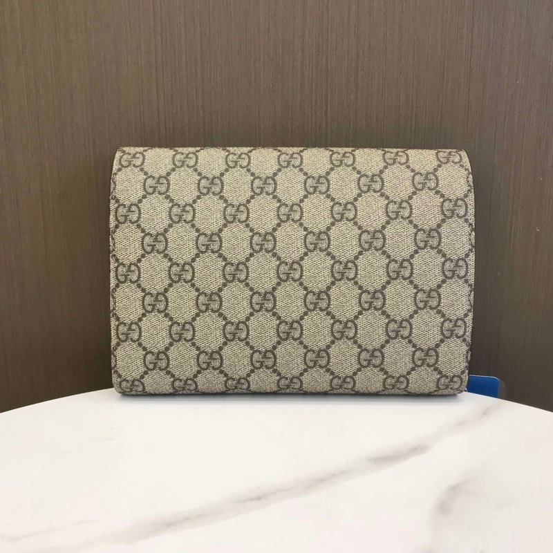 Gucci古馳酒神woc系列 經典老花配色 鏈條單肩斜挎包 內里自帶夾層 尺寸 20×3.5×13-1