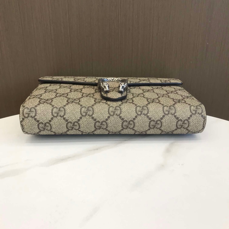 Gucci古馳酒神woc系列 經典老花配色 鏈條單肩斜挎包 內里自帶夾層 尺寸 20×3.5×13-3