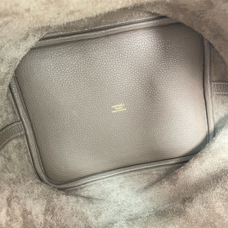 Hermes/愛馬仕 picotin22 菜籃子 大象灰 水桶包  尺寸：22*21*18。-8