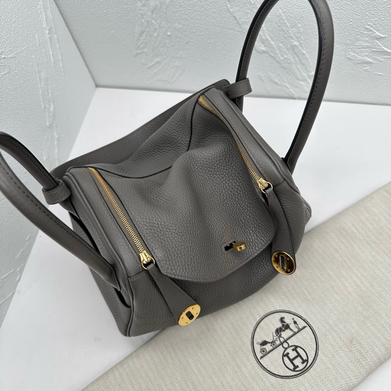 98新 Hermes/愛馬仕 lindy26 錫器灰-4
