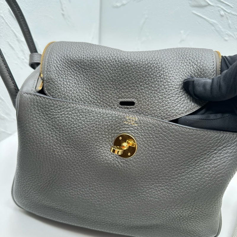 98新 Hermes/愛馬仕 lindy26 錫器灰-7
