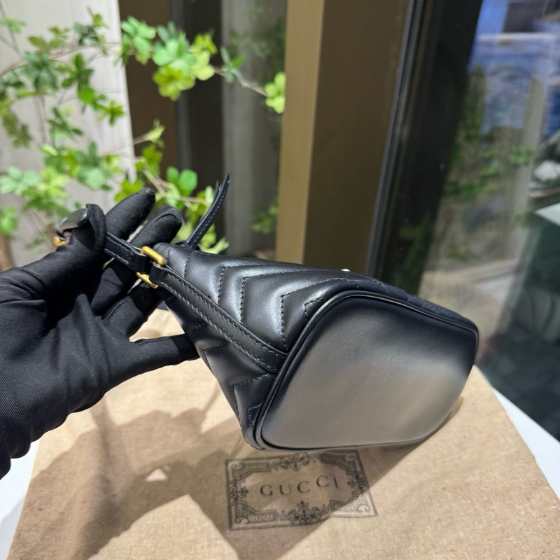 古驰/Gucci 新款黑色马蒙小船包 23厘米（宽）x 12厘米（高）x 10厘米-2