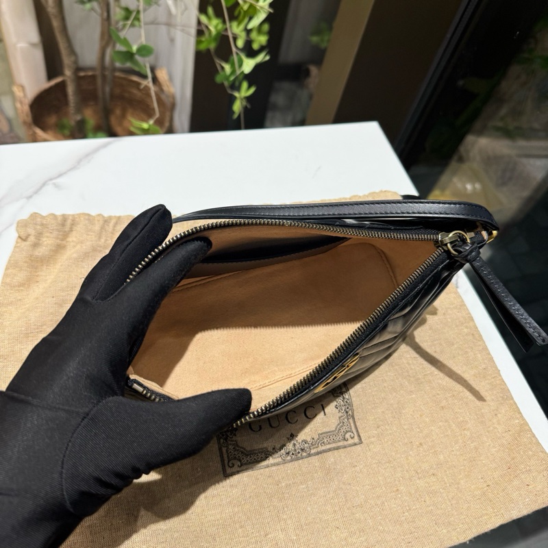 古驰/Gucci 新款黑色马蒙小船包 23厘米（宽）x 12厘米（高）x 10厘米-6