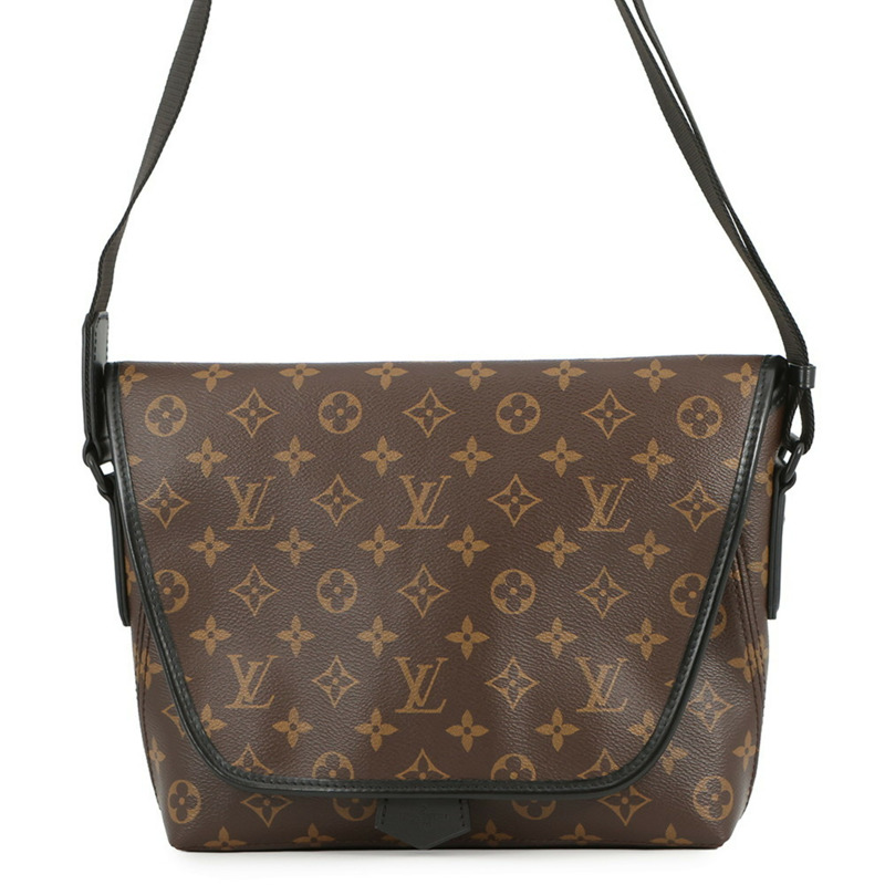 路易威登 Monogram Macassar 磁吸肩背包 M45557 男士黑色手提包 LOUIS VUITTON-0