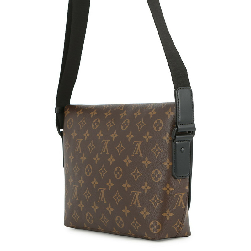路易威登 Monogram Macassar 磁吸肩背包 M45557 男士黑色手提包 LOUIS VUITTON-1