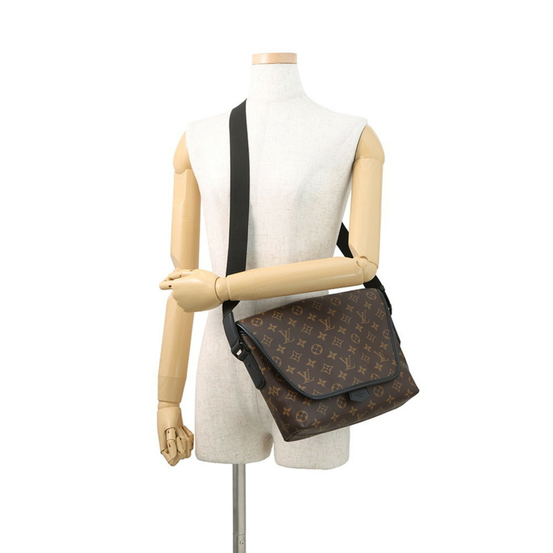 路易威登 Monogram Macassar 磁吸肩背包 M45557 男士黑色手提包 LOUIS VUITTON-3