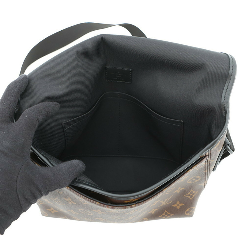 路易威登 Monogram Macassar 磁吸肩背包 M45557 男士黑色手提包 LOUIS VUITTON-5