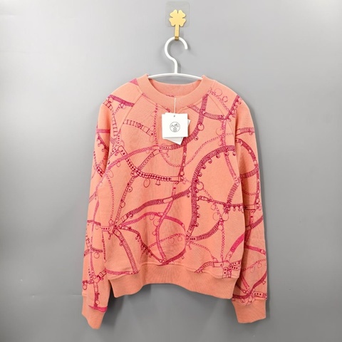 全新Hermes愛馬仕鏈條印花衛衣