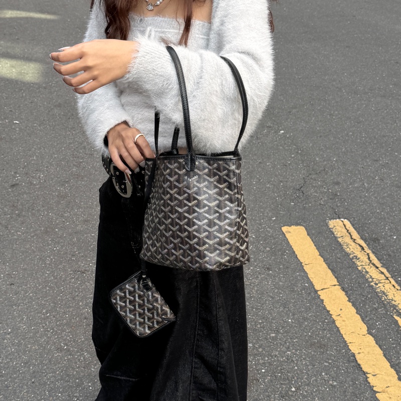 【超！級！新】 Goyard Anjou Mini Tote 黑色迷你托特 （代購要12萬多）-22