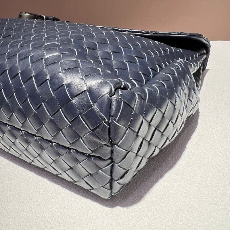 BV Bottega Veneta葆蝶家 牛皮 深藍色  手提公文包-8