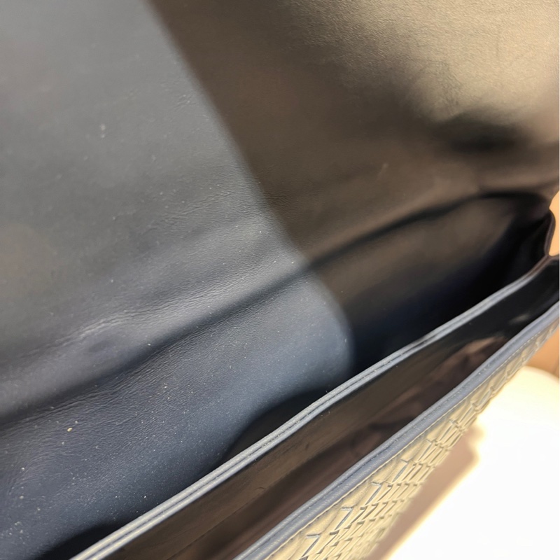 BV Bottega Veneta葆蝶家 牛皮 深藍色  手提公文包-10