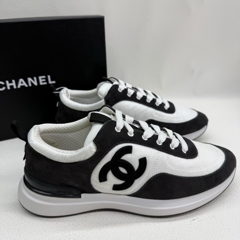 CHANEL香奈兒舒適低幫運動休閒鞋 黑白色熊貓配色 40碼-4