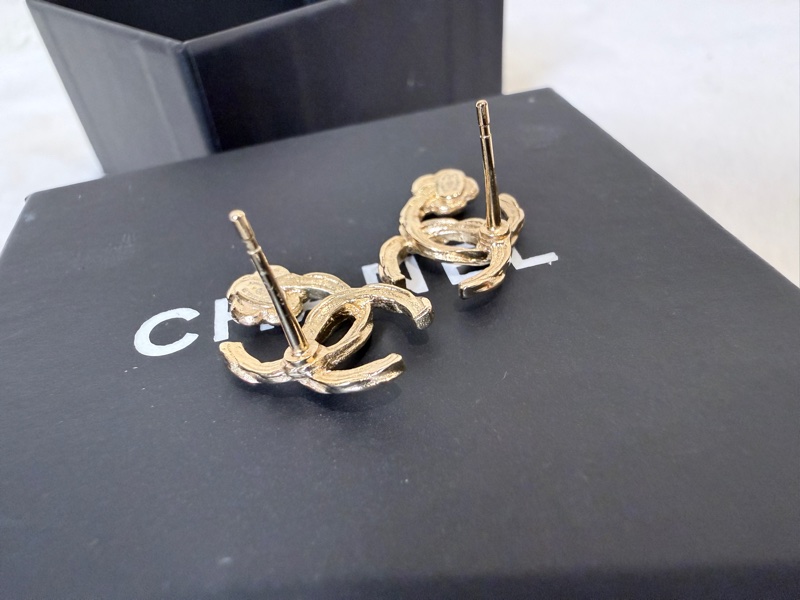 Chanel✨2022氣質山茶花CC耳環 針式耳環 耳針-20