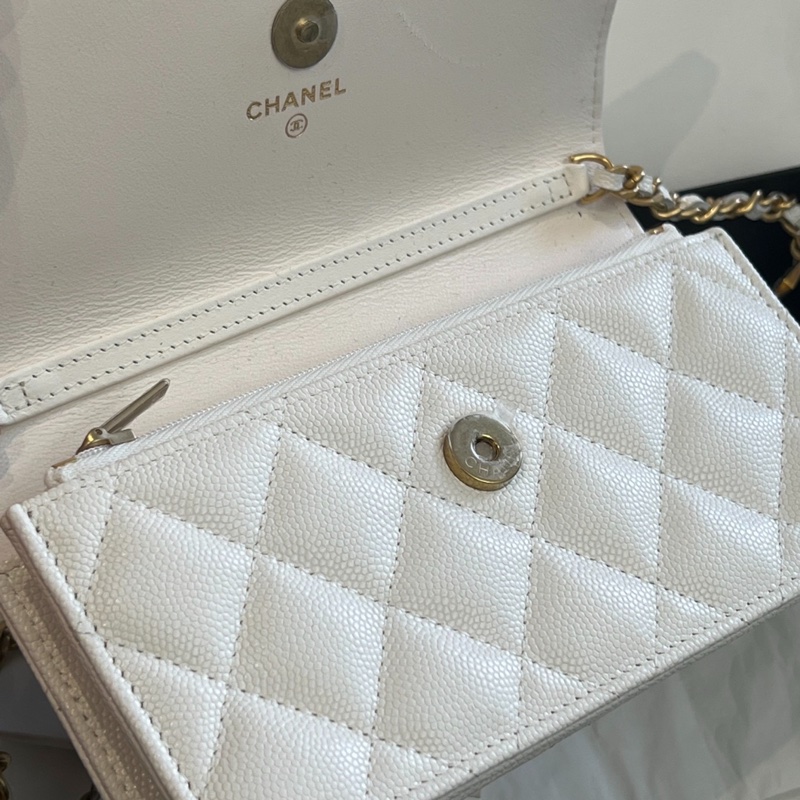 【接近全新❗️小巧精緻✨全網最低價】Chanel 24C聖誕白金星星woc鏈條包-3