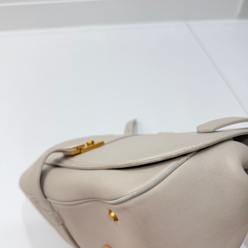 BOTTEGA VENETA BV 米色 編織背帶 全皮 肩背包 斜背包 側背包-9