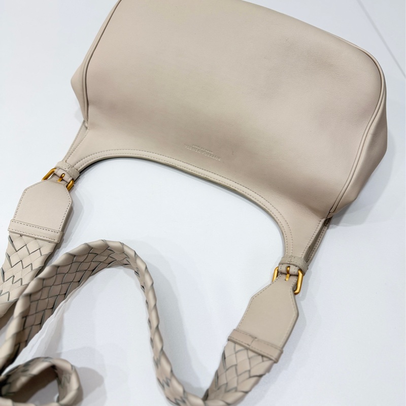 BOTTEGA VENETA BV 米色 編織背帶 全皮 肩背包 斜背包 側背包-12
