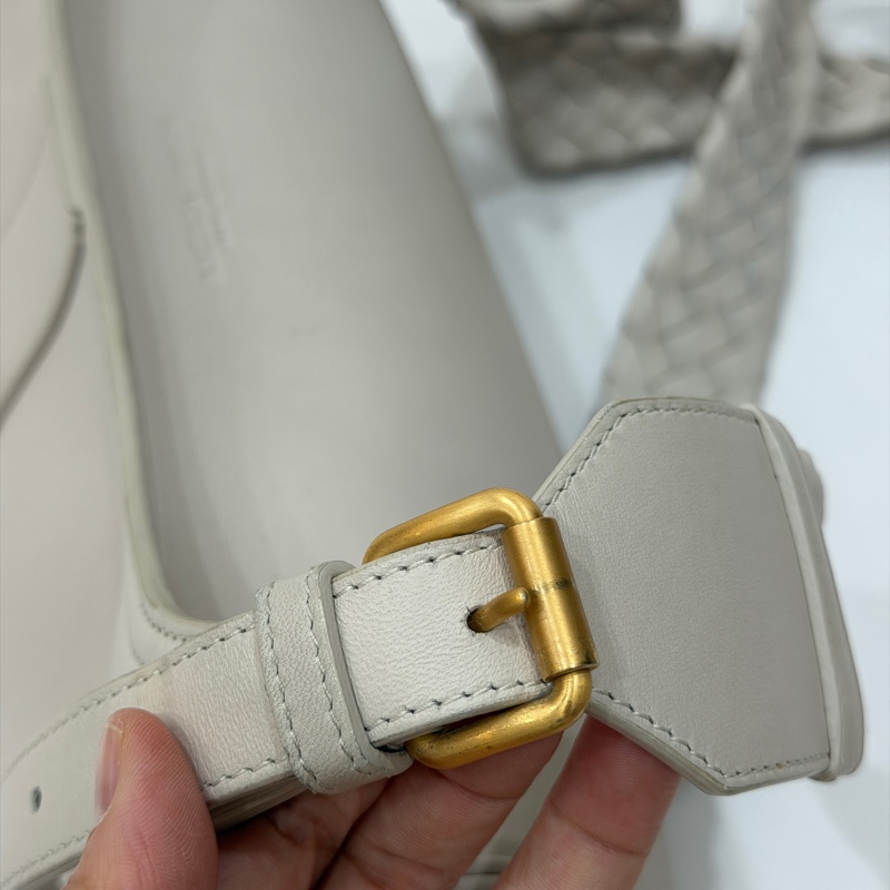 BOTTEGA VENETA BV 米色 編織背帶 全皮 肩背包 斜背包 側背包-16