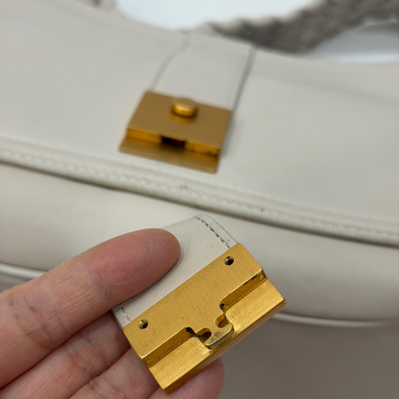 BOTTEGA VENETA BV 米色 編織背帶 全皮 肩背包 斜背包 側背包-20