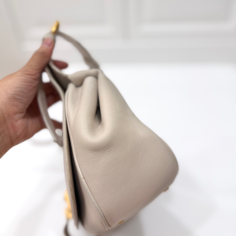 BOTTEGA VENETA BV 米色 編織背帶 全皮 肩背包 斜背包 側背包-23
