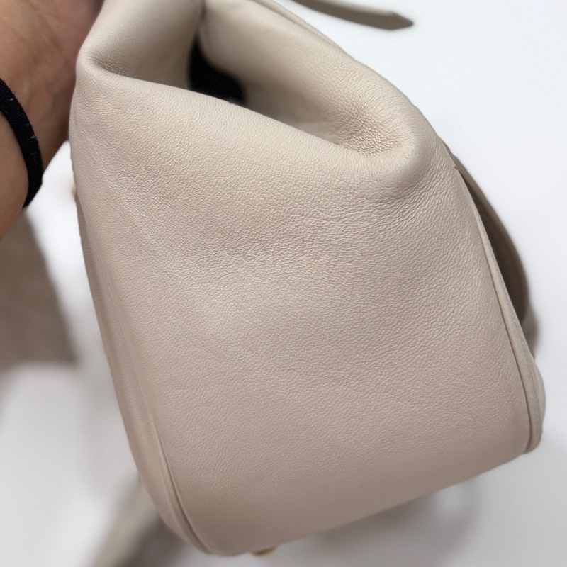 BOTTEGA VENETA BV 米色 編織背帶 全皮 肩背包 斜背包 側背包-26