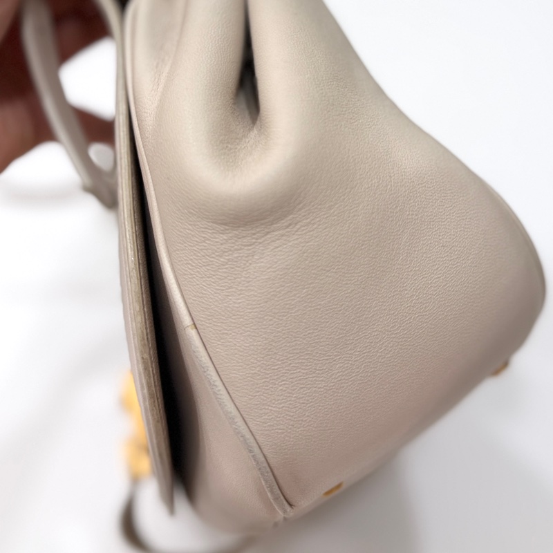 BOTTEGA VENETA BV 米色 編織背帶 全皮 肩背包 斜背包 側背包-27