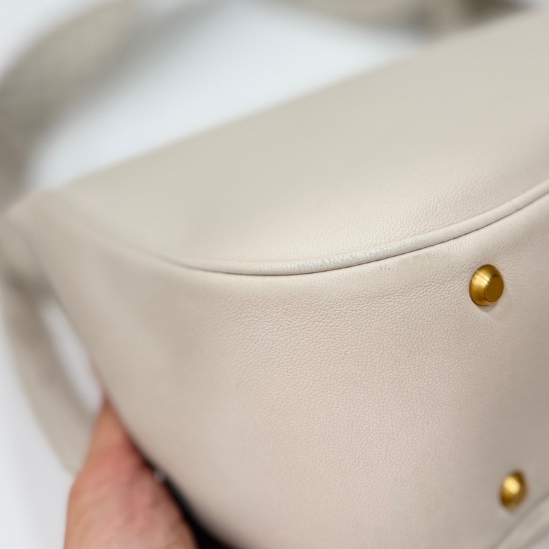 BOTTEGA VENETA BV 米色 編織背帶 全皮 肩背包 斜背包 側背包-30