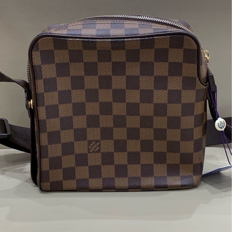 LV路易威登 棕棋盤格Olav小號豆腐包 尺寸20*20*10cm-1