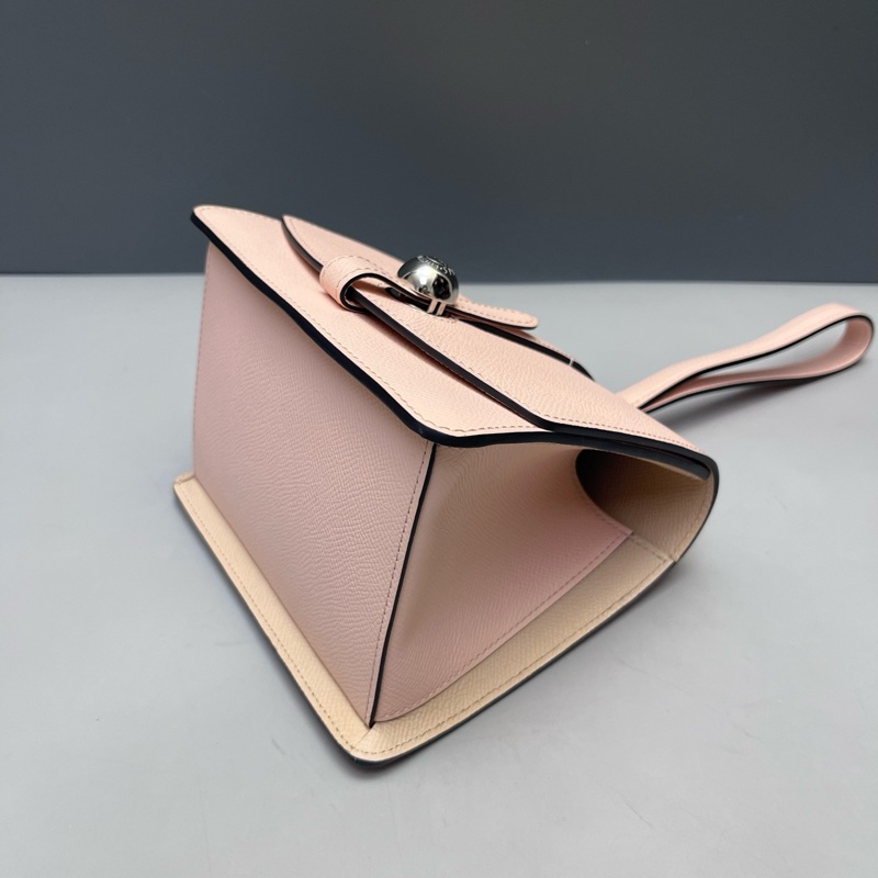 98新 Moynat莫奈裸粉色粽子包手提包 尺寸17*13*12-3