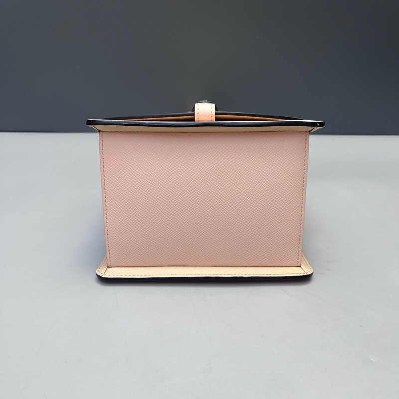 98新 Moynat莫奈裸粉色粽子包手提包 尺寸17*13*12-4