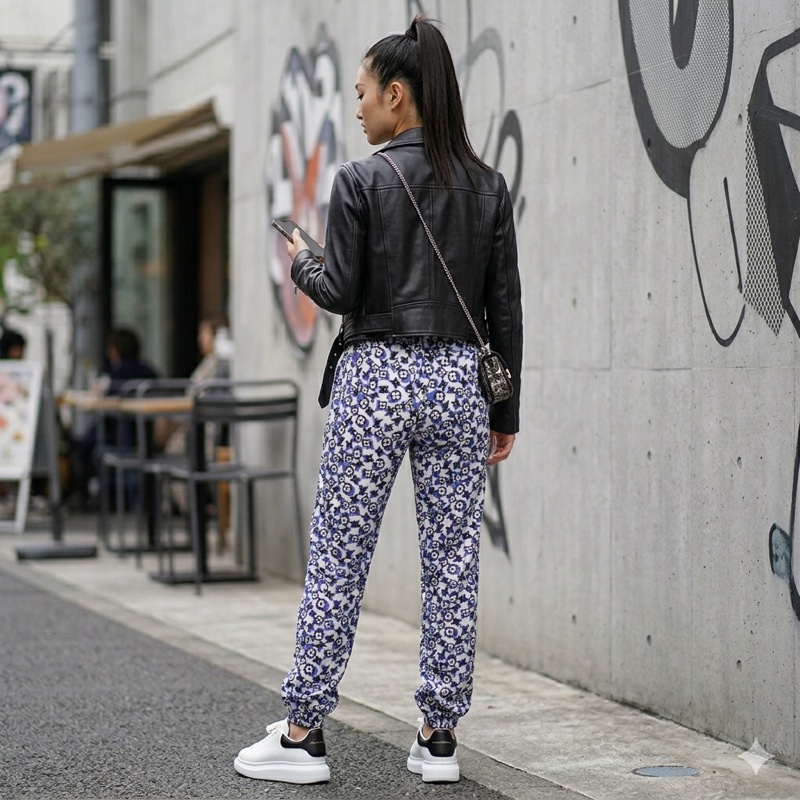 全新Louis Vuitton專櫃正品腰鬆緊縮口長褲 36號 S-M皆可穿-3